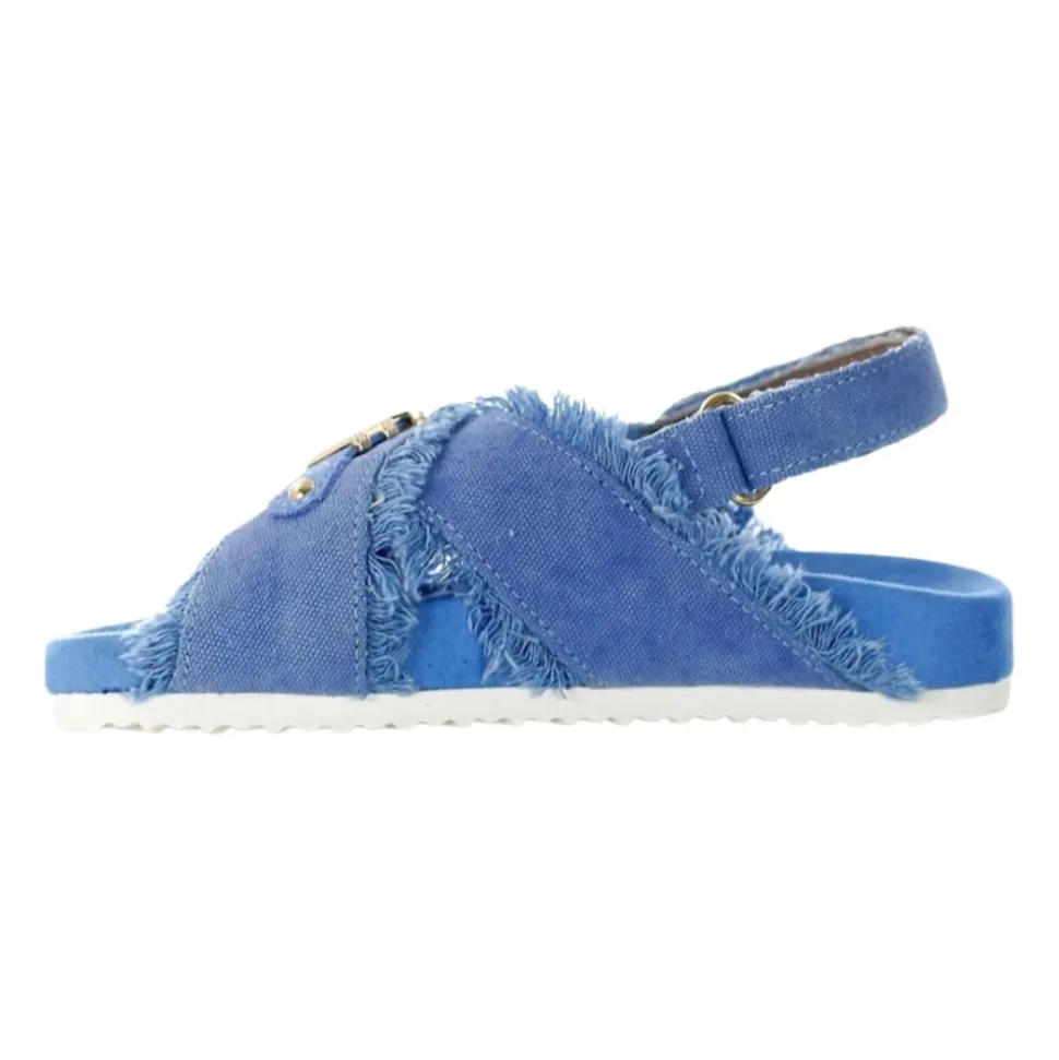 Sandales Enfants en Denim Bleu Faites Main
