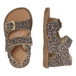 Sandales en suède léopard REVION
