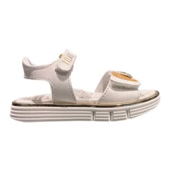 Sandales plates blanches pour enfants