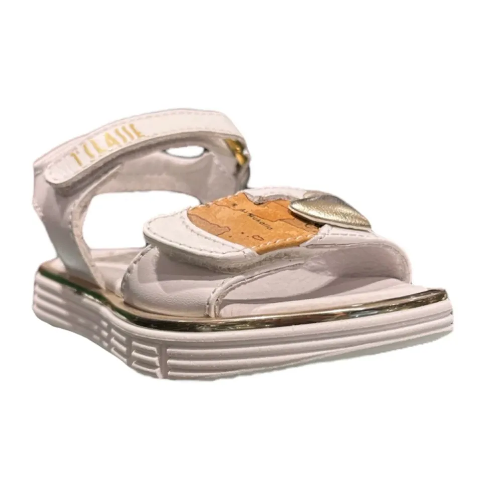 Sandales plates blanches pour enfants