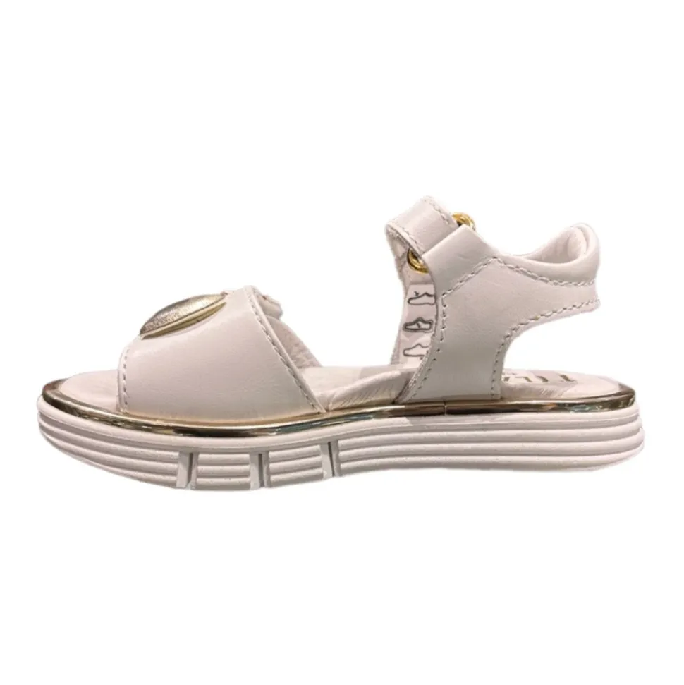 Sandales plates blanches pour enfants