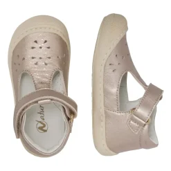 Sandales semi-fermées en cuir laminé INDIS