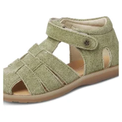 Sandales semi-ouvertes en suède imprimé ZAFFIRO