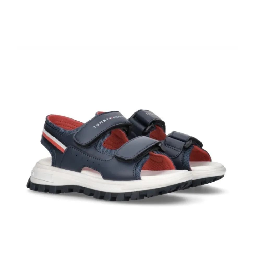 Sandales à Velcro Rayées