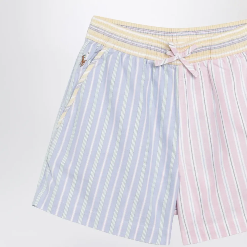 Short en éponge à rayures multiples