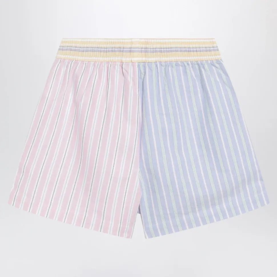 Short en éponge à rayures multiples