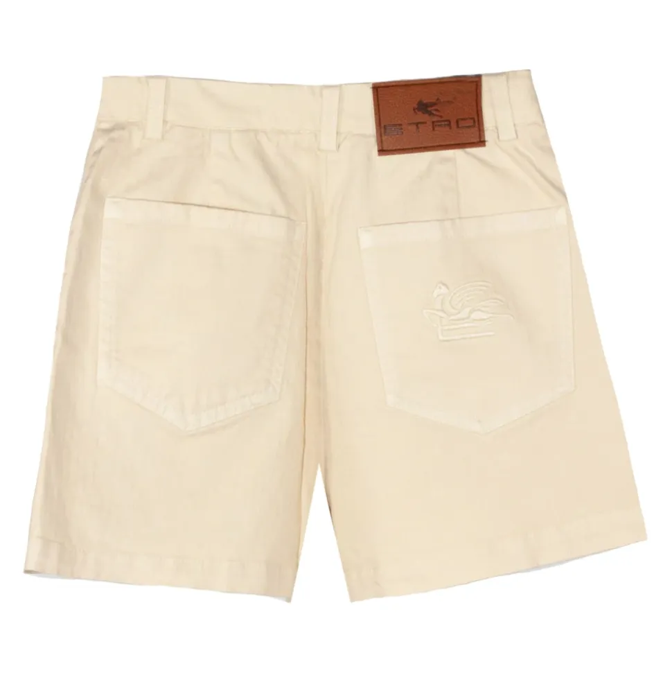 Shorts Cargo en Coton Stretch avec Logo