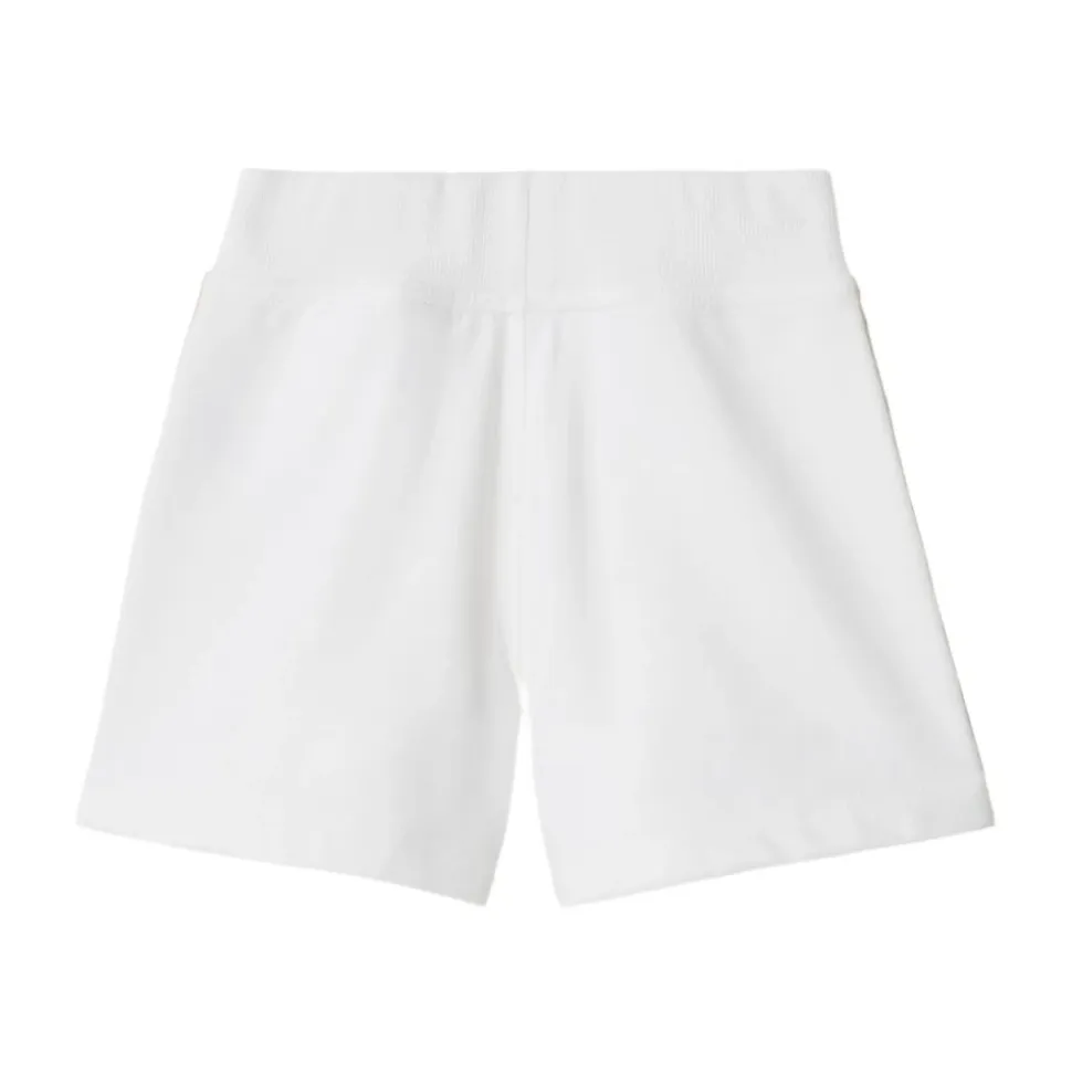 Shorts à carreaux blancs avec taille élastique