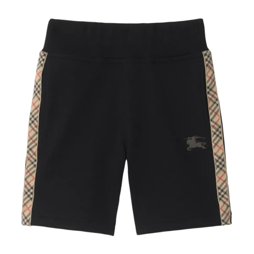 Shorts en coton à carreaux avec taille élastique