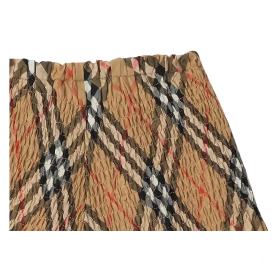 Shorts en coton popeline à carreaux vintage