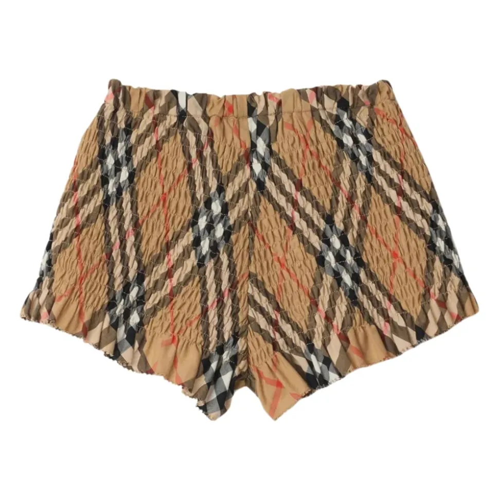 Shorts en coton popeline à carreaux vintage