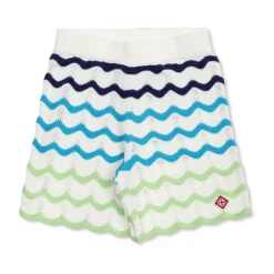 Shorts en crochet à rayures