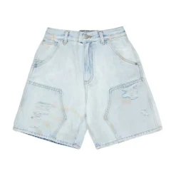 Shorts en jean à passants