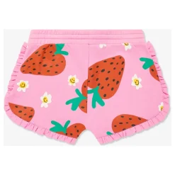 Shorts en Jersey Fraise Rose