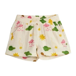 Shorts en mousseline imprimé espace