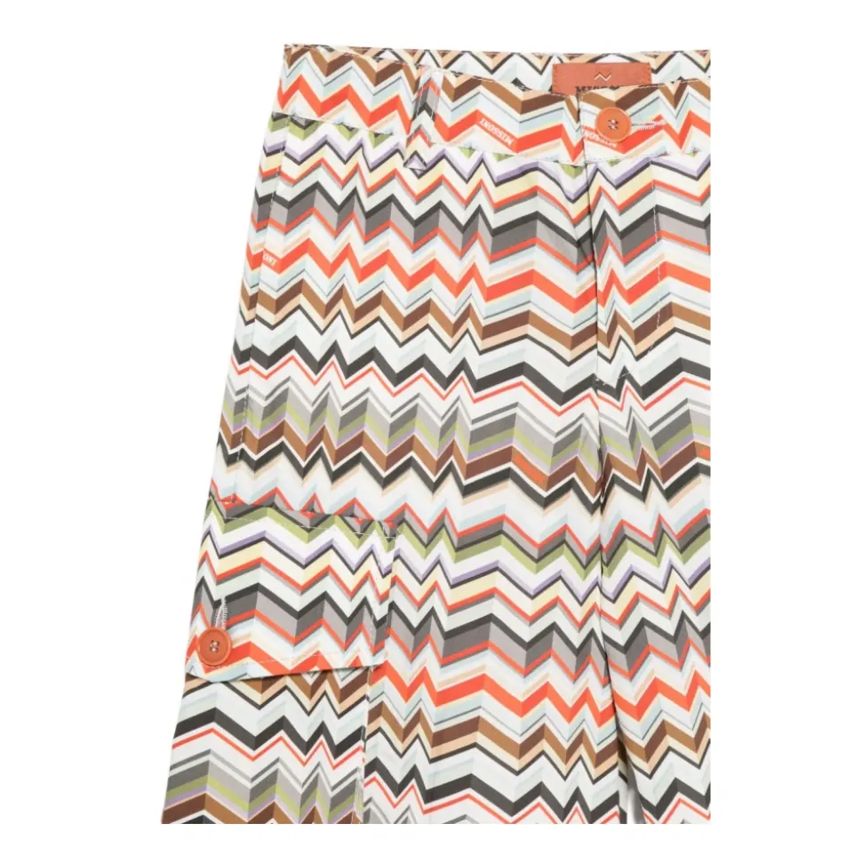 Shorts en viscose zig zag