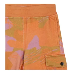 Shorts Orange Camouflage avec Patch Boussole
