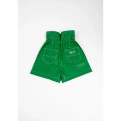 Shorts taille haute couleur unie avec poches diagonales