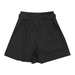 Shorts taille haute plissés