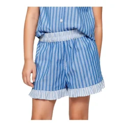 Short à Volants Rayé