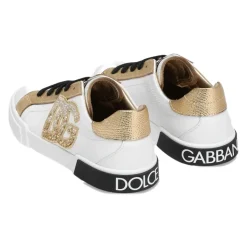 Sneaker Blanc/Or Bas