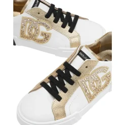 Sneaker Blanc/Or Bas