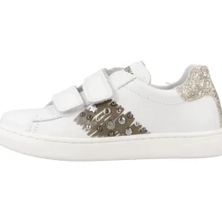 Sneakers Blanches à Velcro Scintillantes pour Enfants