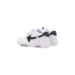 Sneakers en Cuir Blanc avec Bride Tactile