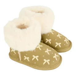 Suede Leather Bow Boots