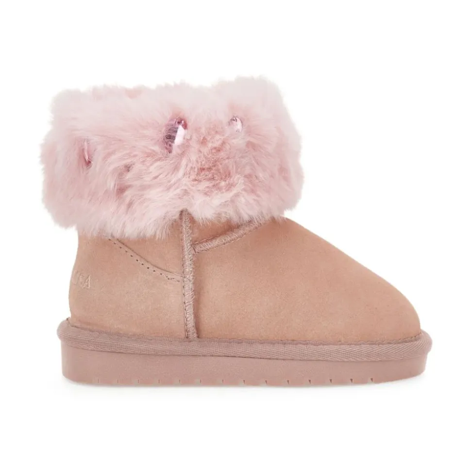 Suede Shearling Ankle Boots