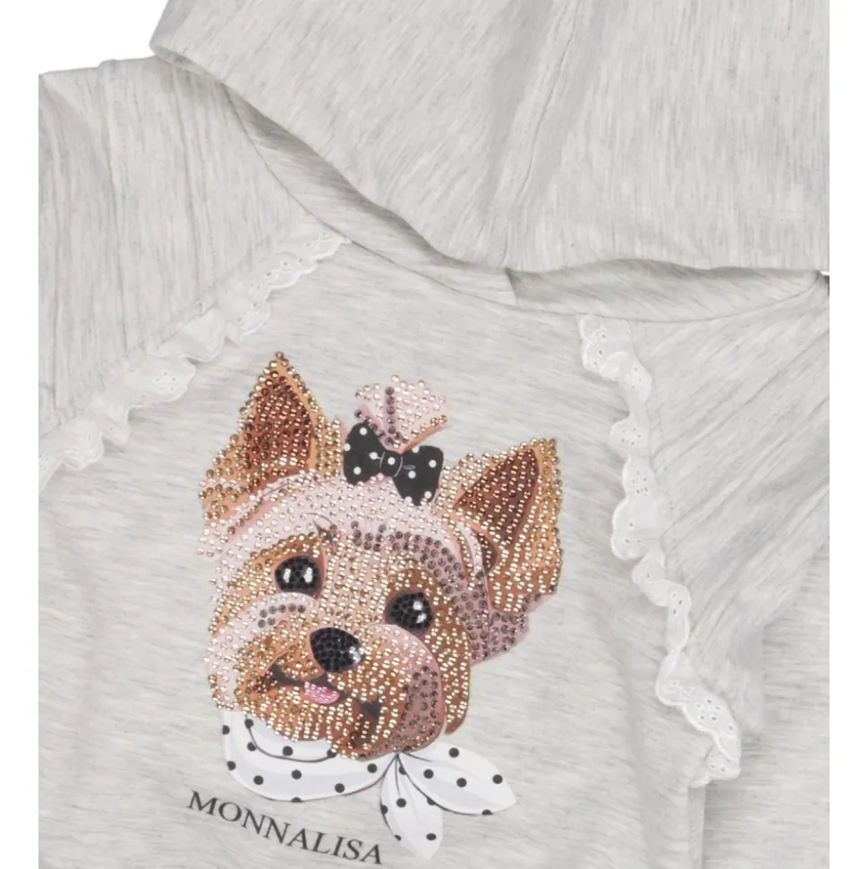 Sweat à capuche avec application de strass