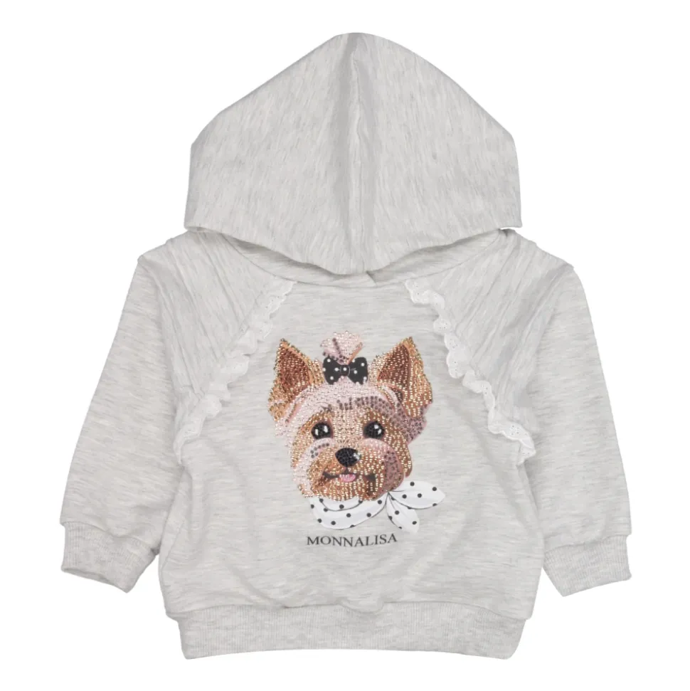 Sweat à capuche avec application de strass