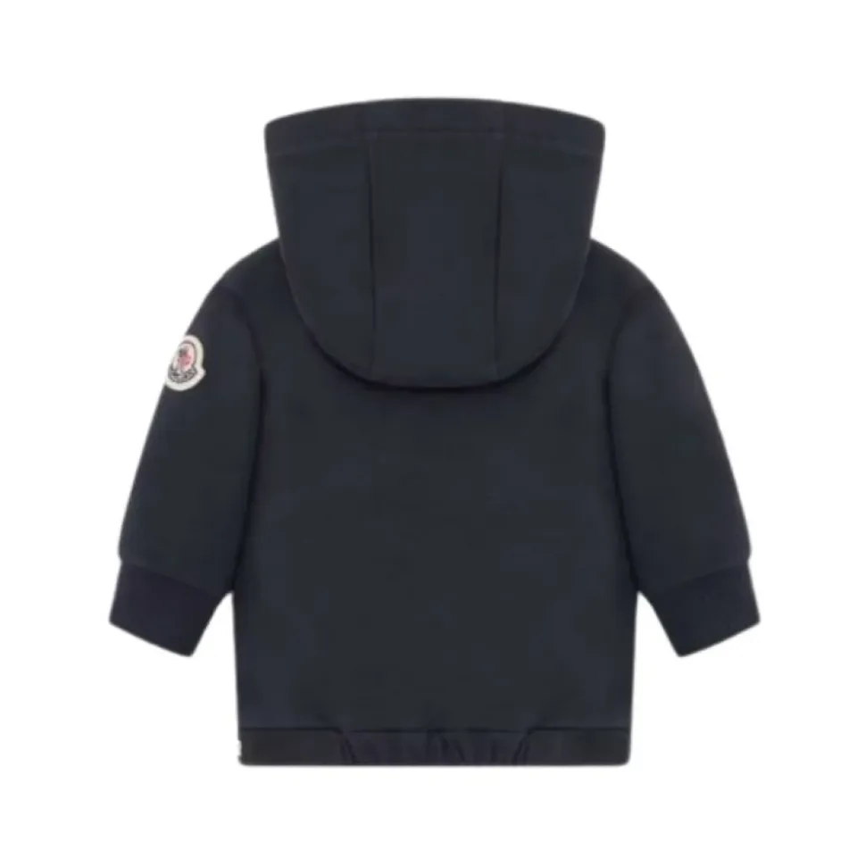 Sweatshirt à capuche zippé en jersey de coton mélangé