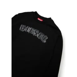 Sweatshirt à col rond avec logo et poignets élastiques