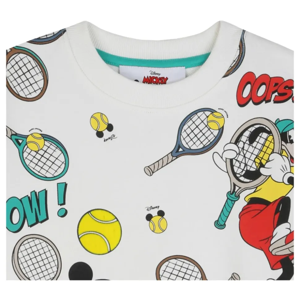 Sweat-shirt à Col Rond Imprimé Tennis Intégral