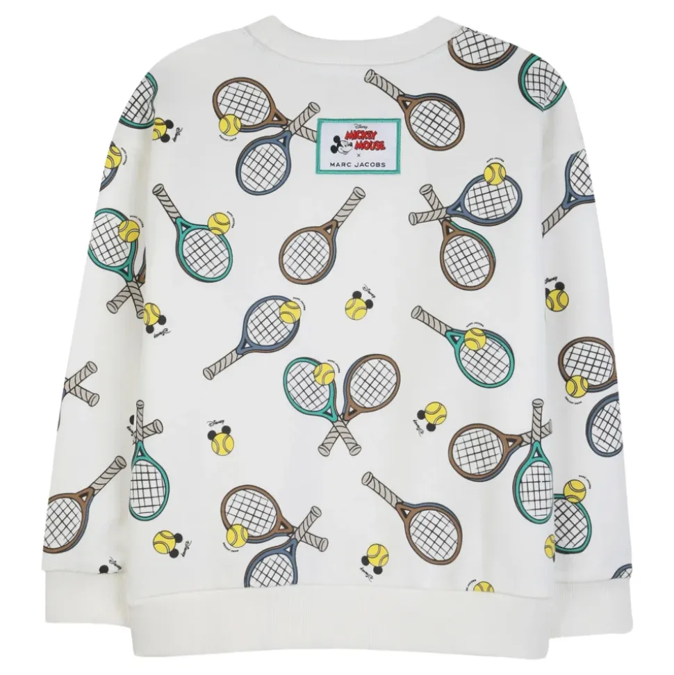 Sweat-shirt à Col Rond Imprimé Tennis Intégral