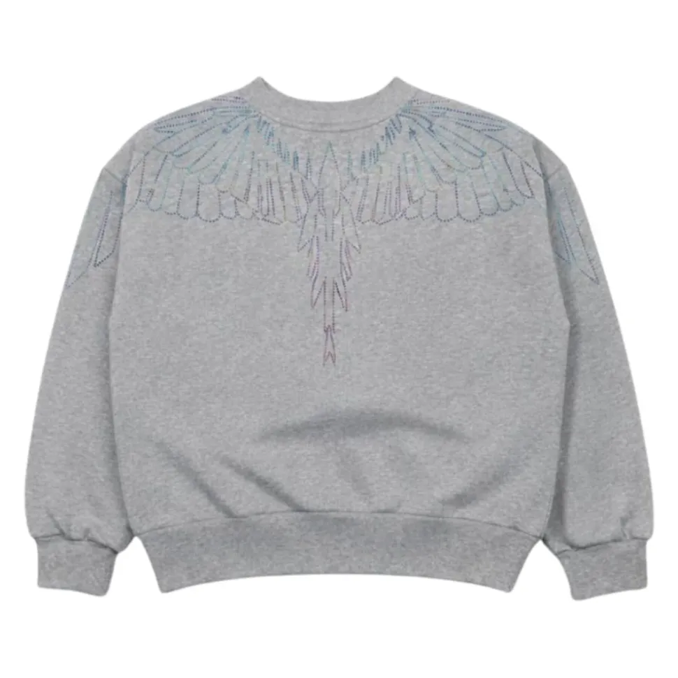 Sweatshirt à col rond orné de strass