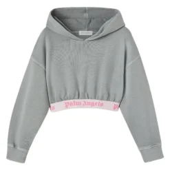 Sweatshirt court à logo sous la bande
