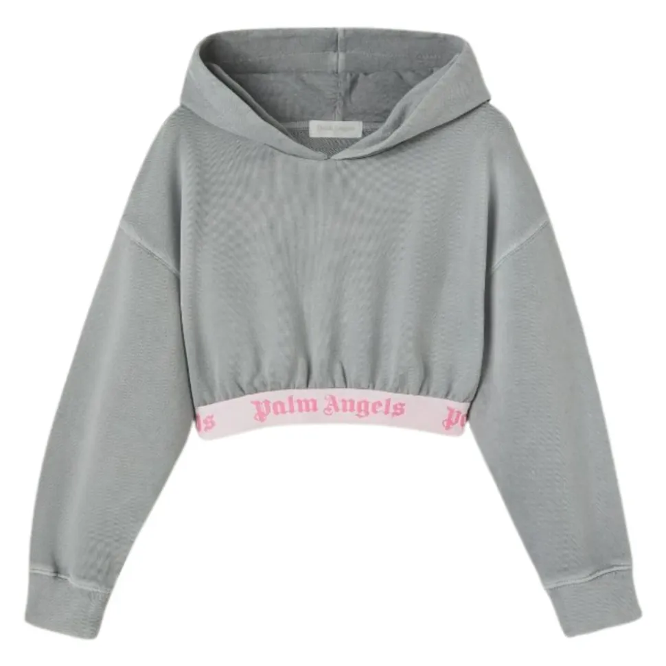 Sweatshirt court à logo sous la bande