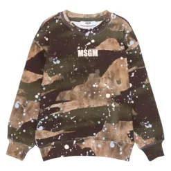 Sweatshirt à détails éclaboussures de peinture