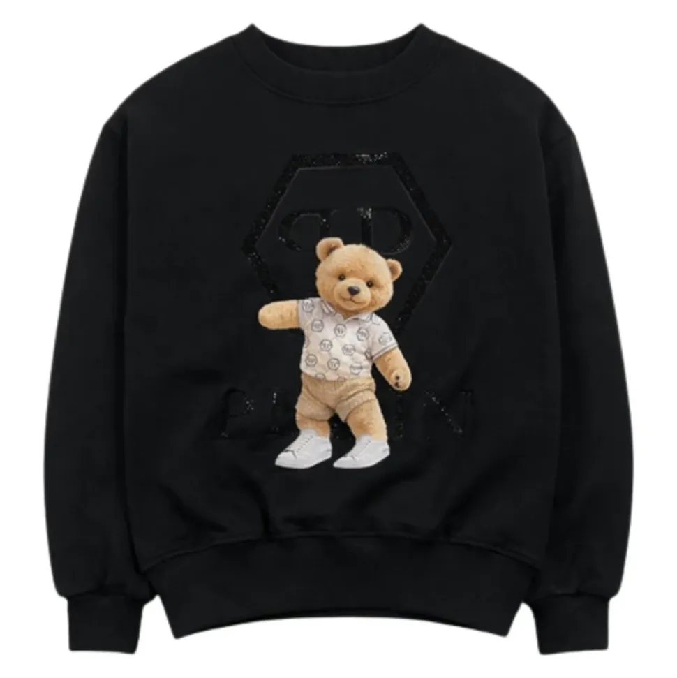 Sweatshirt imprimé strass