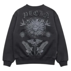 Sweatshirt à logo strass