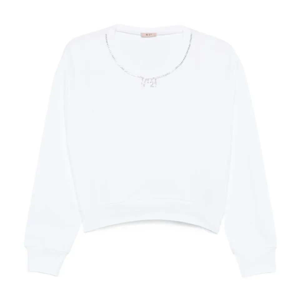 Sweatshirt orné de cristaux