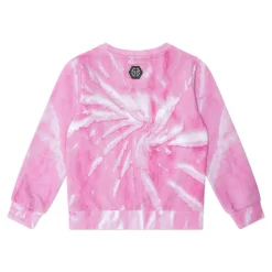 Sweat-shirt Tie-dye ML avec Tatouage de Cristaux
