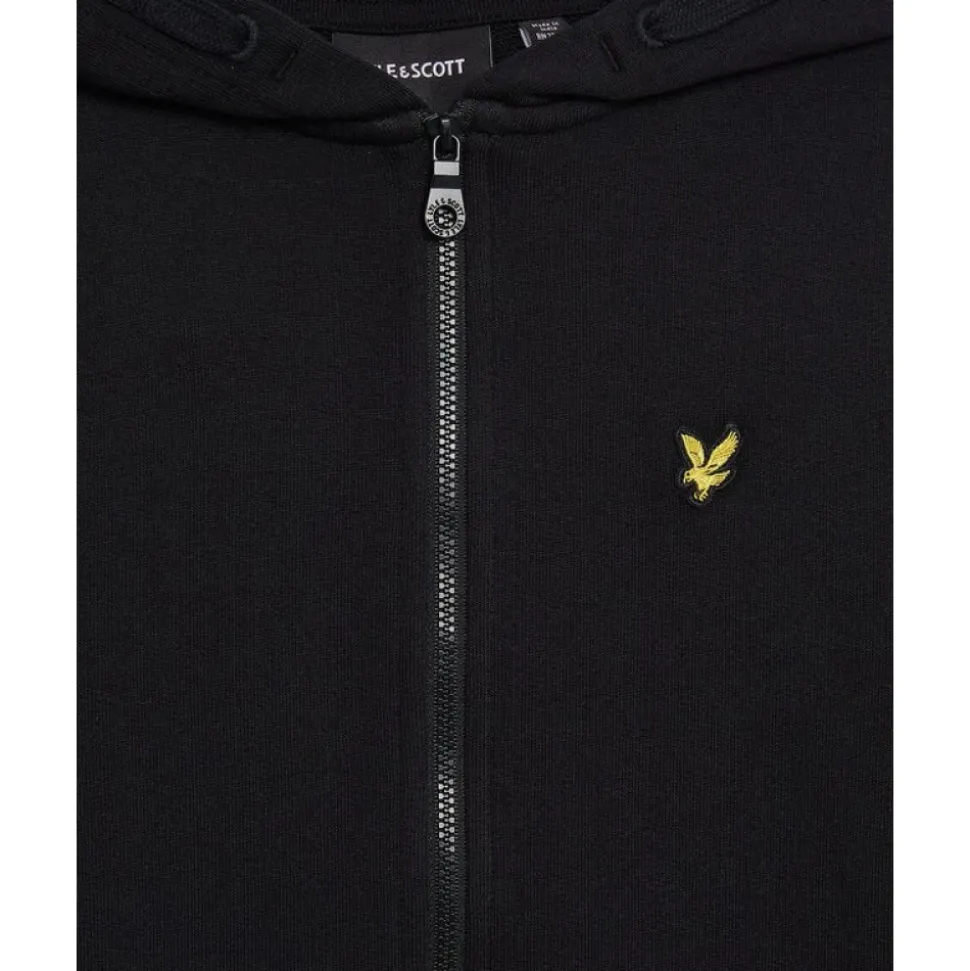 Sweatshirt z kapturem z bawełny pętelkowej z pełnym zamkiem