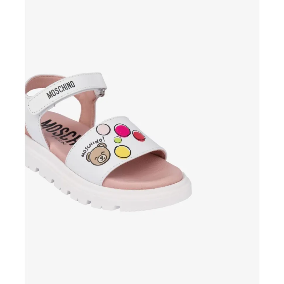 Teddy Bear Leather Sandals