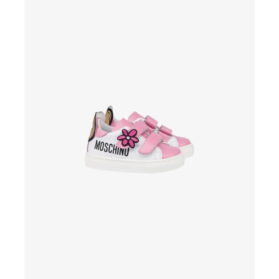 Teddy Patch Nappa Leather Sneakers
