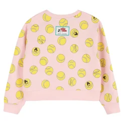 Tennis Ball-Print Crewneck Sweatshirt