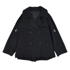 Trench court croisé