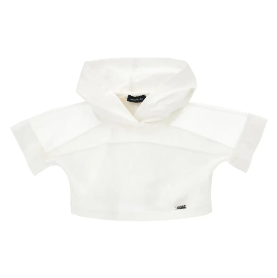 T-shirt à capuche avec insert en voile
